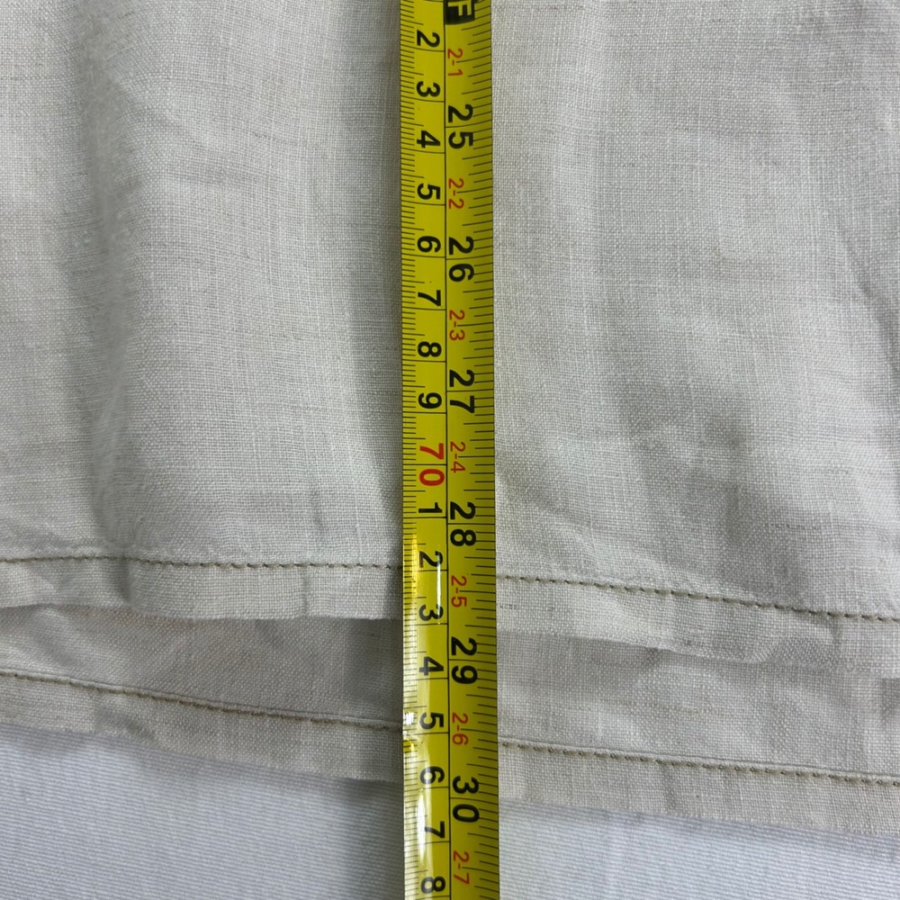 Tommy Bahama Relax Linen Button Up Short Sleeve Camp Shirt Beige‎ Large - Picture 4 of 13